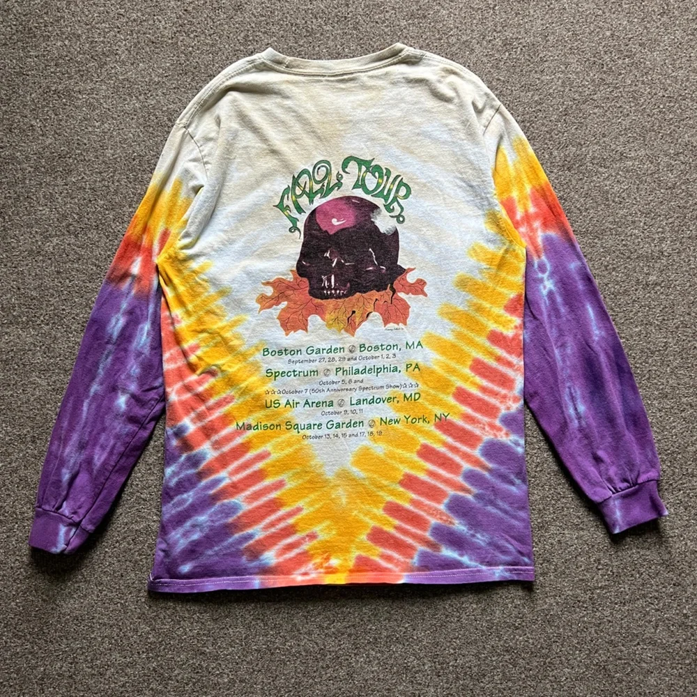 Grateful Dead Fall Tour 1994 Tie Dye Pumpkin Long Sleeve Shirt Sundog Tag Size M_2